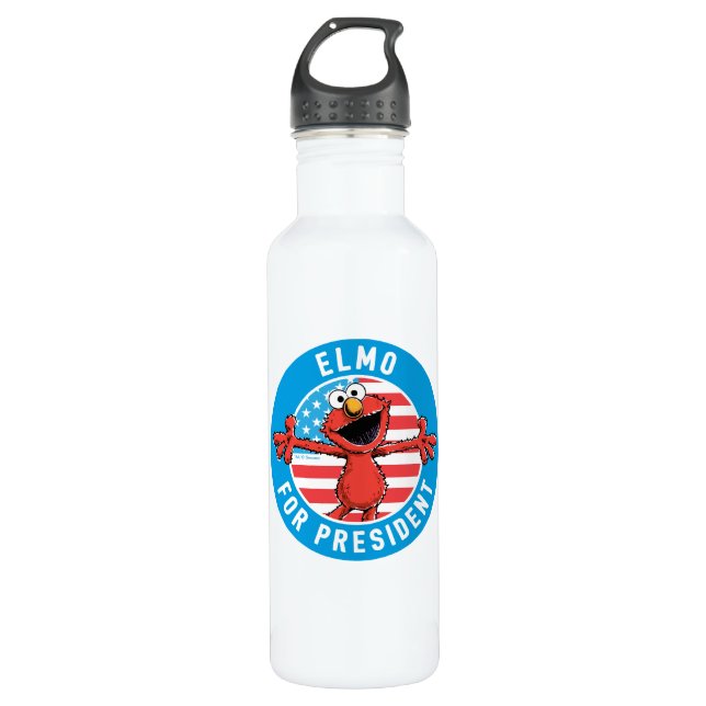 Elmo für den Präsidenten - Flagge Edelstahlflasche (Vorderseite)