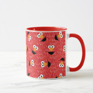 Elmo Fur Face Pattern Tasse