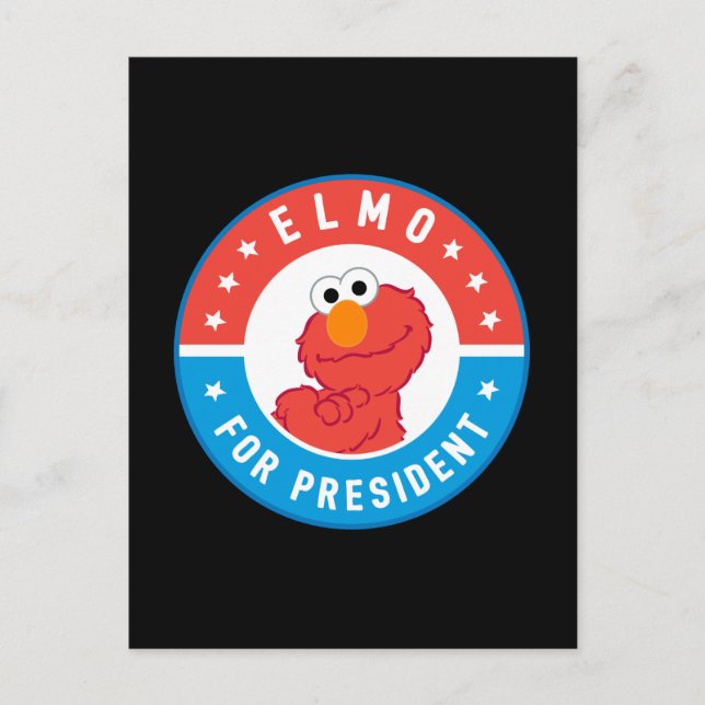 Elmo für Präsident Abzeichen Postkarte (Vorderseite)