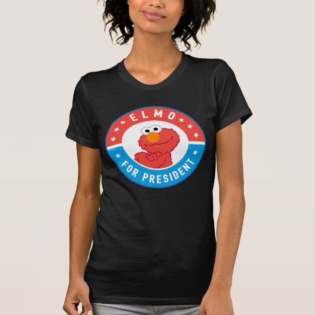 Elmo für Präsident Abzeichen T-Shirt (Vorderseite)
