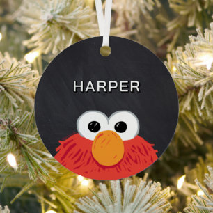 Elmo-Gesicht-Schultafel Benutzerdefinierter Name Ornament Aus Metall
