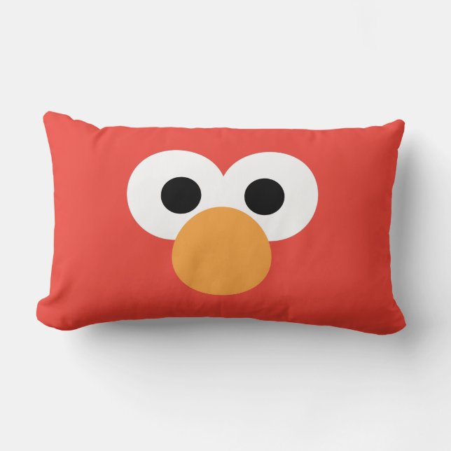 Elmo großes Gesicht Lendenkissen (Vorderseite)