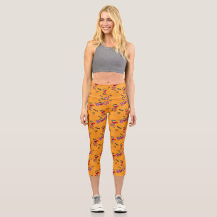 Elmo Halloween Boo Pattern Capri Leggings