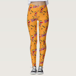 Elmo Halloween Boo Pattern Leggings