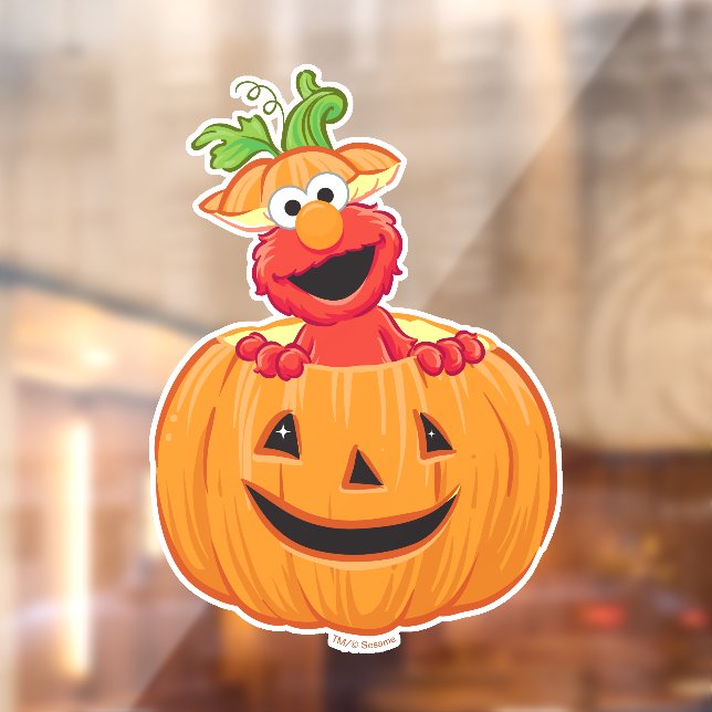 Elmo | Halloween Jack-O-Lantern Fensteraufkleber (Blatt 2)