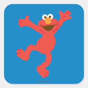 Elmo Happy Dancing Quadratischer Aufkleber
