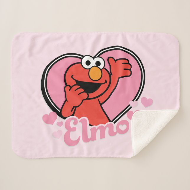 Elmo im Herzen Valentine Sherpadecke (Vorderseite (Horizontal))