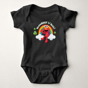 Elmo Kleeblatt 'n' Roll Rainbow Baby Strampler