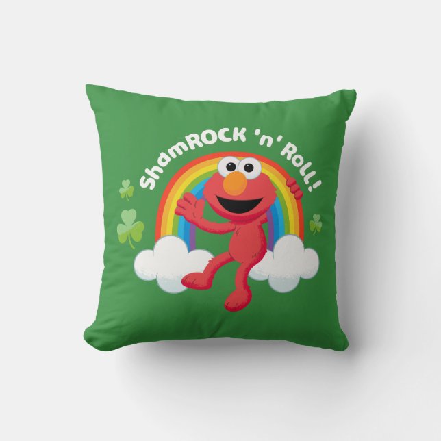Elmo | Kleeblatt 'n' Roll Rainbow Kissen (Vorderseite)