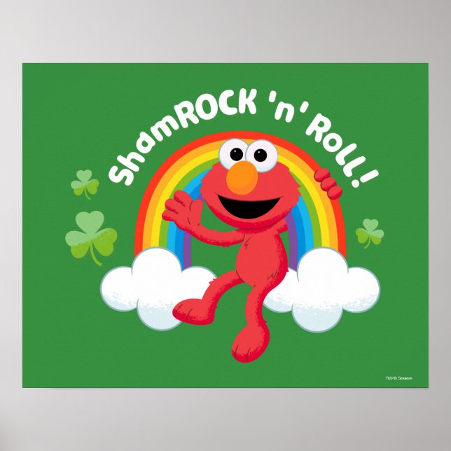 Elmo | Kleeblatt 'n' Roll Rainbow Poster (Vorne)