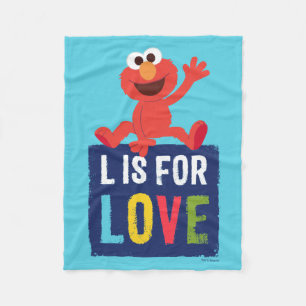 Elmo L ist für Liebe Fleecedecke