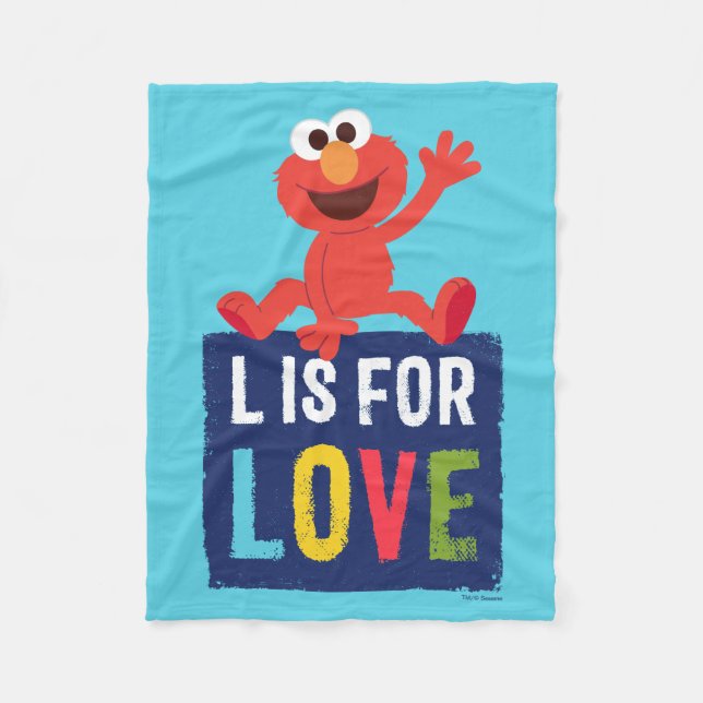 Elmo | L ist für Liebe Fleecedecke (Vorderseite)