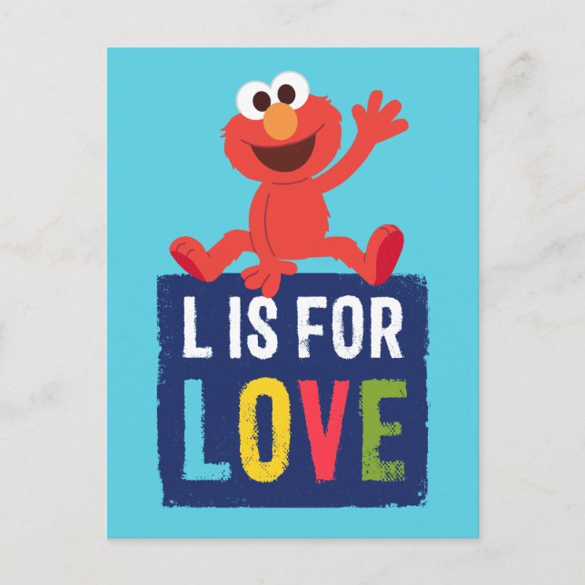Elmo | L ist für Liebe Postkarte (Vorderseite)