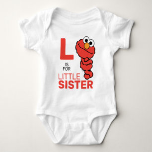 Elmo   L steht für kleine Schwester Baby Strampler