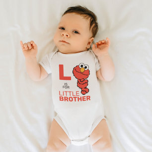 Elmo   L steht für kleiner Bruder Baby Strampler