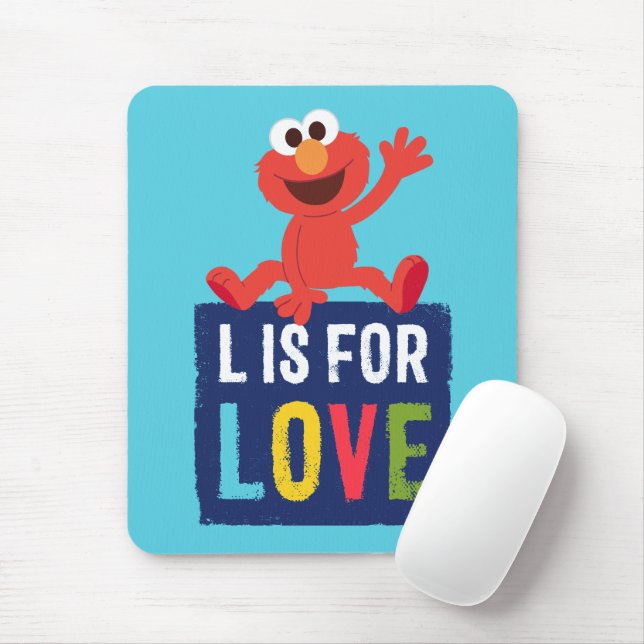 Elmo | L steht für Liebe Mousepad (Mit Mouse)