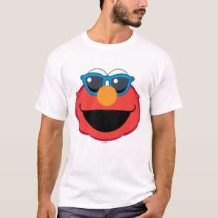Elmo Lächeln Gesicht mit Sonnenbrille T-Shirt