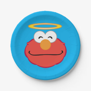 Elmo lächelnd Gesicht mit Halo Pappteller