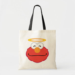 Elmo Lächelnder Gesichtsausdruck mit Heiligenschei Tragetasche