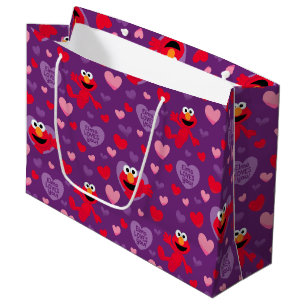 Elmo Lieben You Valentine's Day Pattern Große Geschenktüte