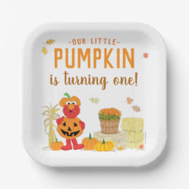 Elmo Little Pumpkin von Sesamstraße zum ersten Geb Pappteller