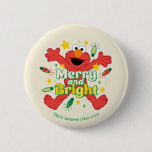 Elmo   Merry und Bright Button