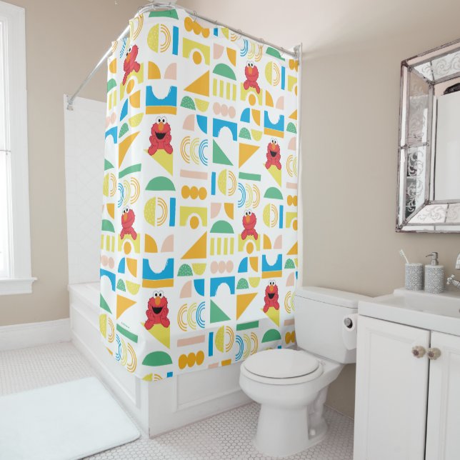 Elmo Minimalistisch Pattern Duschvorhang (Beispiel)