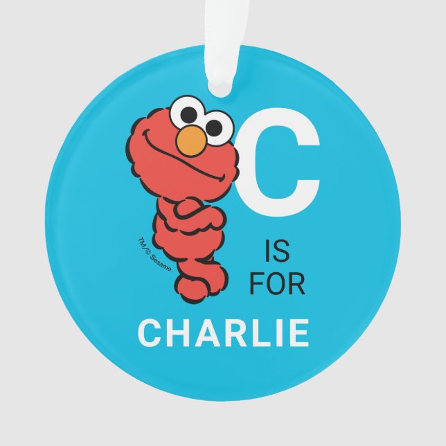 Elmo | Nom personnalisé avec ornement photo (devant)