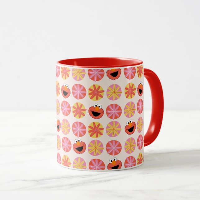 Elmo Pom-Pom Muster Tasse (VorderseiteRechts)