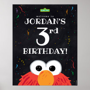 Elmo   Poster de bienvenue pour le 3e anniversaire