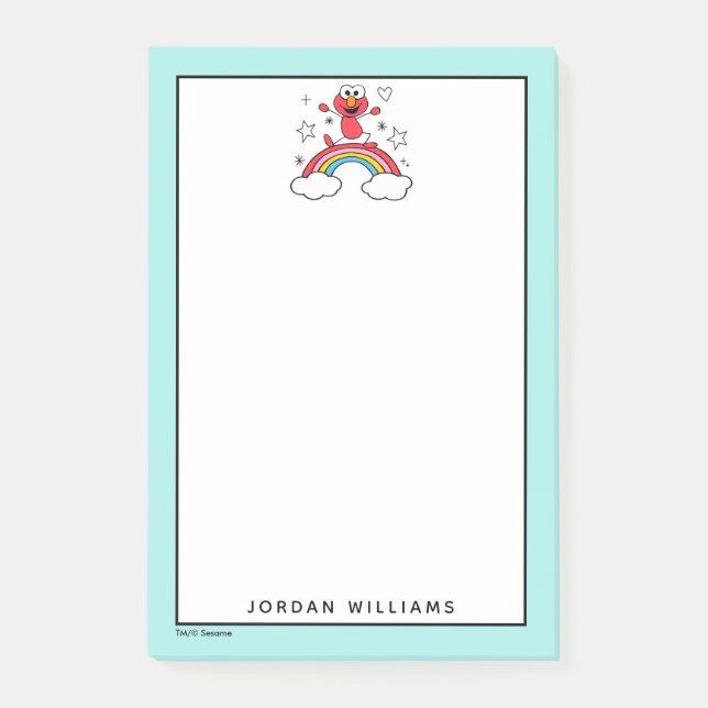 Elmo Rainbow Doodley Graphic Post-it Klebezettel (Vorderseite)