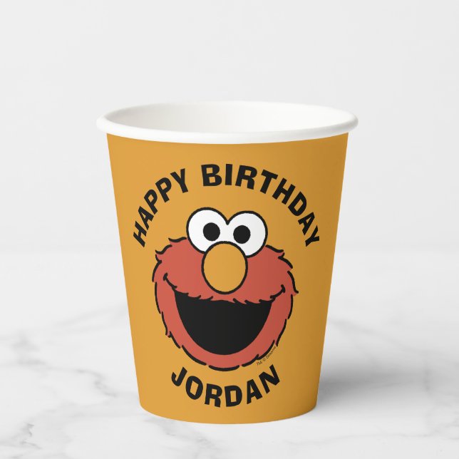 Elmo Smiling Face Pappbecher (Vorderseite)