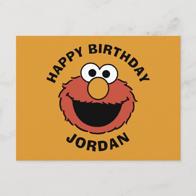 Elmo Smiling Face Postkarte (Vorderseite)