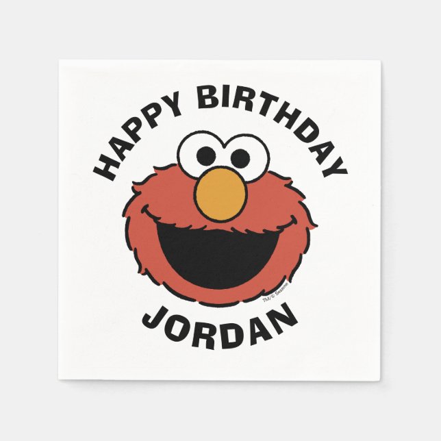 Elmo Smiling Face Serviette (Vorderseite)