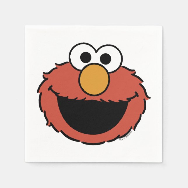 Elmo Smiling Face Serviette (Vorderseite)