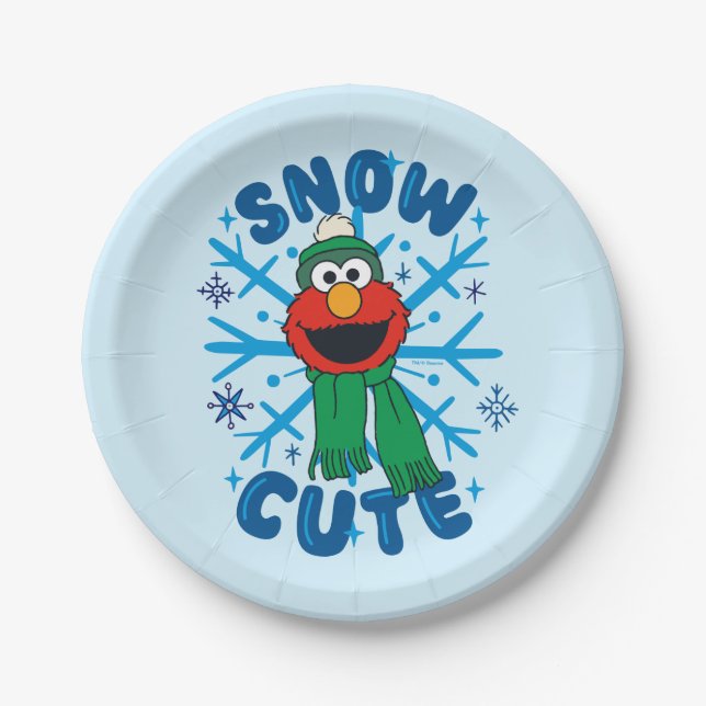 Elmo Snow Niedlich Pappteller (Vorderseite)