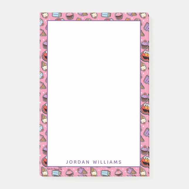 Elmo Sweet Leckerei Sticker Pattern Post-it Klebezettel (Vorderseite)