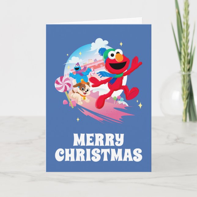 Elmo, Tango & Cookie Monster | Best Christmas Ever Feiertagskarte (Vorderseite)