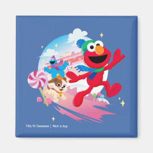 Elmo, Tango & Cookie Monster Bestes Weihnachten Magnet