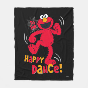 Elmo   Tanzt glücklich Fleecedecke