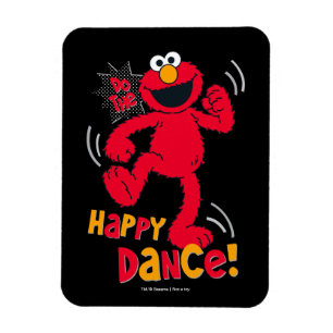 Elmo   Tanzt glücklich Magnet