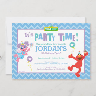 Elmo und Abby Birthday Einladung