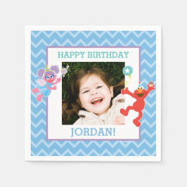 Elmo und Abby Birthday Serviette