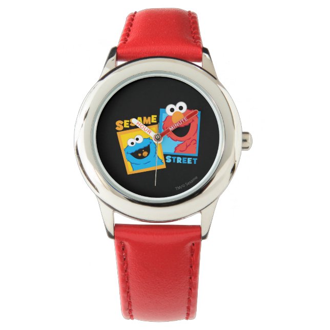 Elmo und Cookie Monster Friends Armbanduhr (Vorderseite)