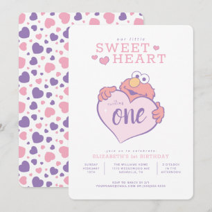 Elmo Valentine's Day - Little Sweetheart Geburtsta Einladung