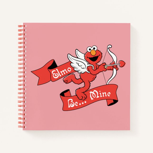 Elmo Valentinus Cupid Notizbuch (Vorderseite)