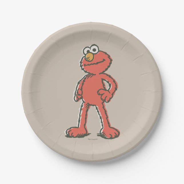 Elmo Vintage Pappteller (Vorderseite)