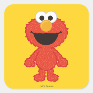 Elmo Woll Stil Quadratischer Aufkleber