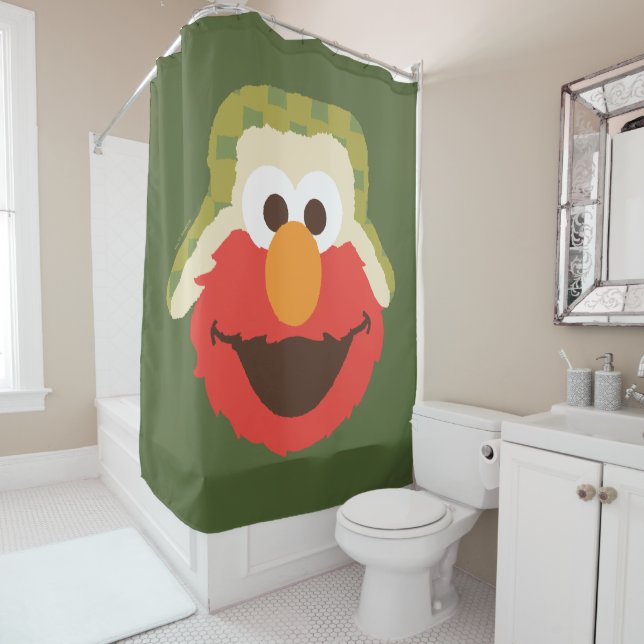 Elmo Woodland Face Duschvorhang (Beispiel)