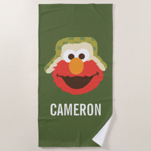 Elmo Woodland Face Name hinzufügen Strandtuch